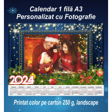 Calendar 2024, 1 filă A3, Landscape - personalizat cu fotografie