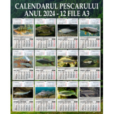 Calendarul Pescarului 2024, 12 file A3
