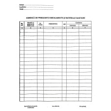 Condică de prescripții medicamente și materiale sanitare