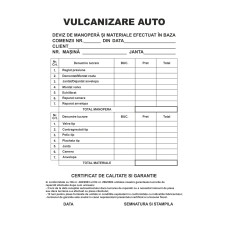 Deviz de manoperă și materiale Vulcanizare Auto (100 file A5)