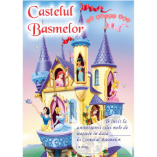 Invitație aniversare 10x14 cm Castelul Basmelor
