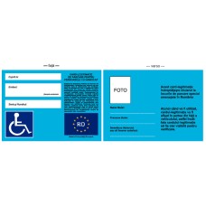 CARD-LEGITIMAȚIE de parcare gratuită pentru persoanele cu handicap
