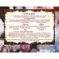 Invitaţie nuntă - tip Citație - 20x14 cm