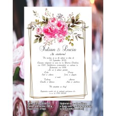 Invitaţie nuntă 14x20 cm