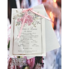 Invitaţie nuntă 14x20 cm cu Calc Semitransparent
