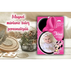Magnet - mărturie botez fetiță - Minnie Baby