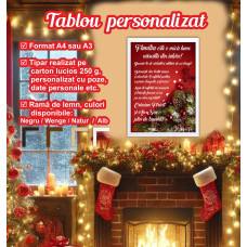Tablou Crăciun Personalizat - Familia este o mică lume născută din iubire...