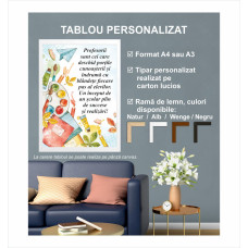 Tablou Școală - Profesorii sunt cei care deschid porțile cunoașterii...